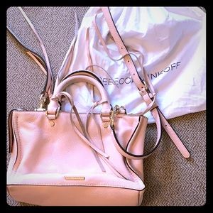 Rebecca Minkoff mini pink crossbody leather bag